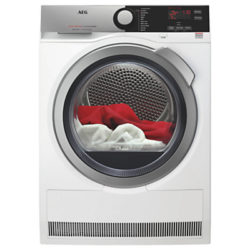 AEG T7DEE835R Heat Pump Tumble Dryer, 8kg Load, A+ Energy Rating, White